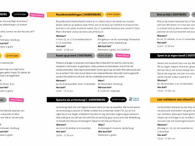 Buitenschools aanbod herfst 2019 gemeente Sluis